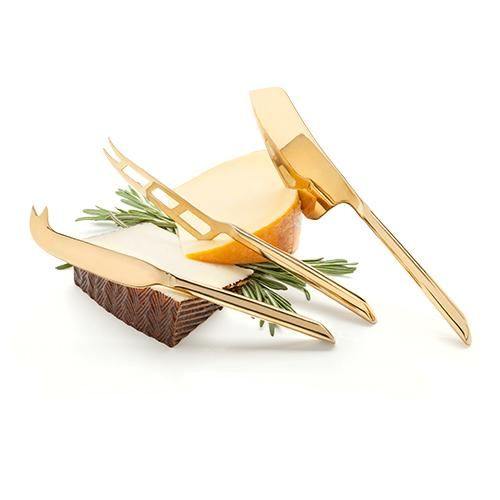 Gold Plated Knife Set - Cheese Accessories
